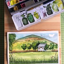 Mi Proyecto del curso: Cuaderno de viaje en acuarela. Projekt z dziedziny Trad, c, jna ilustracja, Malowanie akwarelą,  R, sunek architektoniczn i Sketchbook użytkownika ruth_chuecos - 30.01.2022