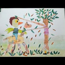 Encuentro de amigos. Projekt z dziedziny Trad, c, jna ilustracja, Projektowanie postaci,  Kolaż, Papercraft, Ilustracje dla dzieci, Kreat, wne zabaw, z dziećmi i Narracja użytkownika Emma Ribera - 30.01.2022