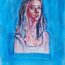 Mon projet du cours : Portrait artistique à l’aquarelle. Un progetto di Belle arti, Pittura, Pittura ad acquerello e Disegno di ritratti di Virginie - 30.01.2022