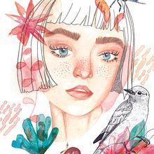 Mi Proyecto del curso: Retrato ilustrado en acuarela. Een project van Traditionele illustratie,  Beeldende kunst, Schilderij,  Tekening, Aquarelschilderen,  Portrettekening y  Artistieke tekening van Axelle Lacombe - 30.01.2022