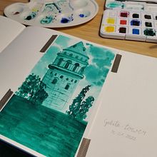 Monochrome. Sketching, Watercolor Painting, and Sketchbook project by Junika Pohl - 01.30.2022