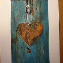 My rusty heart. Een project van Schilderij, Aquarelschilderen, Traditionele illustratie y  Beeldende kunst van Tatiana Krawczyk - 30.01.2022