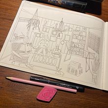 Mijn project van de cursus: Creatief schetsen: geef je illustraties levendigheid en detail . Ilustrație tradițională, Schițe, Desen în creion, Desen, Pictură în acuarelă, Caiet de schițe & Ilustrație cu cerneală de marniamsterdam - 01.30.2022