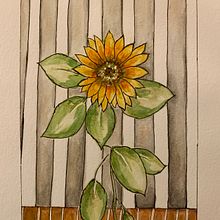 Sunflower. Projekt z dziedziny Trad, c, jna ilustracja, Malowanie akwarelą, R i sunek botaniczn użytkownika vacker8 - 27.01.2022