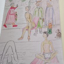 Übungen und Kritzeleien. Traditional illustration, Sketching, Creativit, Drawing, Watercolor Painting, Sketchbook, and Gouache Painting project by andrea_lengemann - 01.31.2022