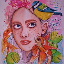 My project in Illustrated Portrait in Watercolor course. Projekt z dziedziny Trad, c, jna ilustracja,  Sztuki piękne,  Malarstwo,  R, sunek, Malowanie akwarelą, Portret,  R, sunek art, st i czn użytkownika Juliana Buglia - 31.01.2022