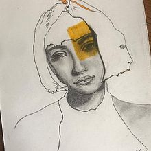Mon projet du cours : Portrait multi-technique : capturez des émotions Ein Projekt aus dem Bereich Bildende Künste, Bleistiftzeichnung, Zeichnung, Porträtzeichnung, Realistische Zeichnung und Artistische Zeichnung von Marlène Regazzoni - 31.01.2022