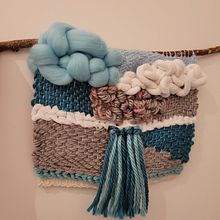 Mes 2 projets de tissages avec Diana Cunha. Projekt z dziedziny Projektowanie dodatków,  Dekoracja wnętrz,  Tkactwo, Tkanie, Wzornictwo tekst i liów użytkownika fanfoune - 31.01.2022