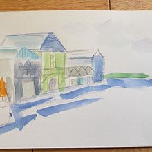 My project in Creative Watercolor Sketching for Beginners course. Projekt z dziedziny Trad, c, jna ilustracja, Sketching, Kreat, wność,  R, sunek, Malowanie akwarelą i Sketchbook użytkownika Kim Farrell - 22.01.2022