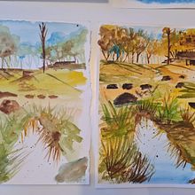 My project in Natural Landscapes in Watercolor course. Un projet de Beaux Arts, Peinture , et Aquarelle de Natalia Santana Faria - 31.01.2022