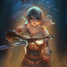 Ciri from The Witcher 3: Wild Hunt. Traditional illustration, Painting, Drawing, Digital Illustration, and Video Games project by Ann - 01.30.2022