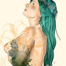 Mon projet du cours : Portrait illustré avec Procreate. Traditional illustration, Vector Illustration, Digital Illustration, and Portrait Drawing project by helusion - 02.01.2022