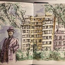 Mi Proyecto del curso: Sketching artístico en acuarela: atrévete a expresar tus ideas . Traditional illustration, Sketching, Creativit, Drawing, Watercolor Painting, and Sketchbook project by Xaime Martínez Menéndez - 02.01.2022