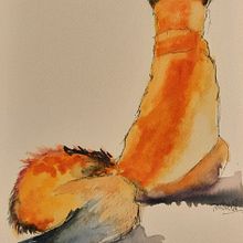 Mijn vos in aquarel. Watercolor Painting project by Mariet van de Waarsenburg - 02.01.2022