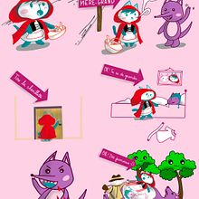 Création d’un conte Kawai: choix du petit chaperon rouge. Traditional illustration project by Anne-Laure Grimaud - 02.01.2022