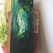 Painting on wood - acrylics and acrylic ink. Fine Arts project by Hannah - 02.01.2022