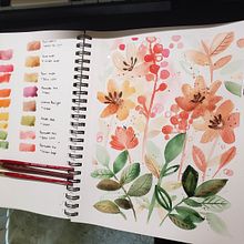 My project in Artistic Floral Watercolor: Connect with Nature course. Traditional illustration, Painting, Watercolor Painting, and Botanical Illustration project by vichitaj_muic - 02.01.2022