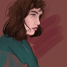 Retrato digital . Ilustração tradicional projeto de Miriam Sansano - 31.01.2022