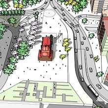 Mi Proyecto del curso: Plaza Tlaxcoaque. Un proyecto de Arquitectura, Paisajismo, Modelado 3D, Arquitectura digital, Ilustración arquitectónica y Visualización arquitectónica de Bruno Arancibia - 02.02.2022
