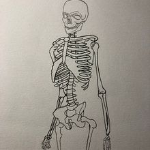 El esqueleto humano y sus formas. Fine Arts, Sketching, Pencil Drawing, Drawing, Realistic Drawing, and Figure Drawing project by mike_garcia2000 - 02.01.2022