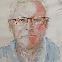 My project in Watercolor Portraits: Capture a Model's Personality course Final Project. Fine Arts, Painting, Watercolor Painting, and Portrait Drawing project by Agnes deG - 02.02.2022