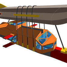 Dirigible de batalla steampunk. Traditional illustration, Automotive Design, Graphic Design, Drawing, and Concept Art project by Alejandro Urbiztondo Olmo - 02.01.2022