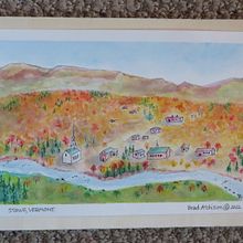 My project in Watercolor Landscapes: Experimental Tools and Techniques course. Un proyecto de Bellas Artes, Pintura y Pintura a la acuarela de Brad Atchison - 03.02.2022
