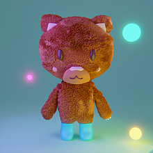 My project in Kawaii Character Creation in 3D with Blender  course. Un proyecto de Ilustración tradicional, Diseño de personajes, Ilustración digital, Modelado 3D y Manga de Luca Zanibellato - 03.02.2022