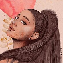 Mi Proyecto del curso: Retrato ilustrado con Procreate (Ariana Grande). Een project van Traditionele illustratie, Vectorillustratie, Digitale illustratie y  Portrettekening van Indrė Gutauskaitė - 03.02.2022