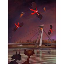 Ufo travellers in Bratislava. Un proyecto de Ilustración tradicional, Ilustración digital y Concept Art de michalsplho - 02.02.2022