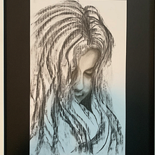 Künstlerisches Portrait mit Kohlestift: die Atmosphäre. Desenho artístico, Artes plásticas, Ilustração tradicional, Pintura, Desenho de retrato, Desenho realista, e Desenho projeto de Bernd Lehrack - 03.02.2022