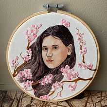 My project in Embroidered Portraits in Watercolor course. Projekt z dziedziny  Malarstwo, Malowanie akwarelą,  Haft, Wzornictwo tekst i liów użytkownika Jennifer Ickes - 03.02.2022