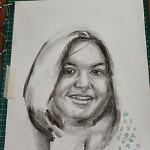 Mijn project van de cursus: Artistiek portretteren met houtskool: sferen creëren. Traditional illustration, Fine Arts, Drawing, Portrait Drawing, Realistic Drawing, and Artistic Drawing project by Nancy Van Immerseel - 02.04.2022