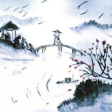 Mi Proyecto del curso: Ilustración en acuarela con influencia japonesa "Osita Geisha". Un proyecto de Ilustración tradicional, Dibujo y Pintura a la acuarela de Adriana Borja Velasco - 25.01.2022