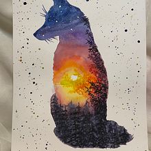 Mein Kursprojekt: Naturinspirierte Aquarellmalerei mit Double Exposure. Traditional illustration, Watercolor Painting, Realistic Drawing, and Naturalistic Illustration project by carri07 - 01.22.2022