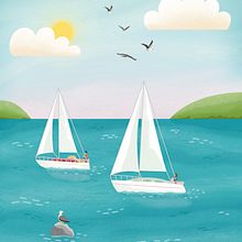 Sails and Seagulls  Ein Projekt aus dem Bereich Traditionelle Illustration von Jennifer Tubbs - 24.06.2021
