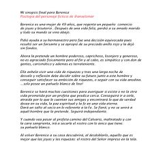 sobre Berenice. Mi Proyecto del curso: Psicología de personajes en relatos. Writing, Narrative, Fiction Writing, and Creative Writing project by Angeles Marti - 02.09.2022