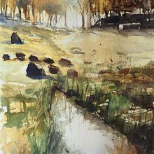 Mon projet du cours : Paysages naturels à l’aquarelle. Un progetto di Belle arti, Pittura e Pittura ad acquerello di Marie Louise FLOCH - 04.02.2022