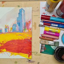 mixed media Ein Projekt aus dem Bereich Traditionelle Illustration, Architektur, Malerei mit Acr und l von Sabine Israel - 04.02.2022