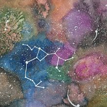 Galaxia - constelación sagitario. Un progetto di Illustrazione tradizionale di Eunice María Avid Nava - 04.02.2022