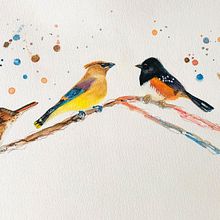 My project in Artistic Watercolor Techniques for Illustrating Birds course. Traditional illustration, Watercolor Painting, Realistic Drawing, and Naturalistic Illustration project by Sue Chilson - 02.01.2022