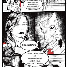 My project (Mass Effect 3 fan art). Traditional illustration, Fine Arts, Painting, Comic, Ink Illustration, and Video Games project by Alexandra Kosmina - 02.04.2022