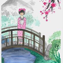 Mi Proyecto del curso: Ilustración en acuarela con influencia japonesa. Un projet de Illustration traditionnelle, Dessin , et Aquarelle de laura_akm - 06.02.2022