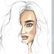 Mon projet du cours : Portrait illustré à l’aquarelle femme seprent/anas santos. Un progetto di Illustrazione tradizionale, Belle arti, Pittura, Disegno, Pittura ad acquerello, Disegno di ritratti e Disegno artistico di Audrey Jadevamens - 06.02.2022