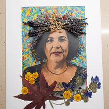 Uma coroa de flores no meu retrato. Accessor, Design, Fashion Design, DIY, Floral, and Plant Design project by Teresa Neves - 01.16.2022