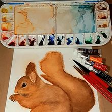 Animals from the Italian Forest. Un progetto di Illustrazione tradizionale, Pittura ad acquerello e Illustrazione infantile di Griselda Scarafia - 19.01.2022