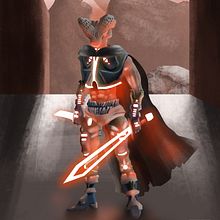 Exo Knight. Traditional illustration, Character Design, Digital Illustration, Video Games, Concept Art, and Game Design project by Egemen Berk Yıldız - 02.04.2022