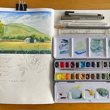 My project in Watercolor Travel Journal course . % Rebecca Pinheiro tarafından hazırlanan Geleneksel illüstras, on, Sulubo, a Resim, Mimari İllüstras, on, Ve Eskiz defteri projesi - 02.06.2022