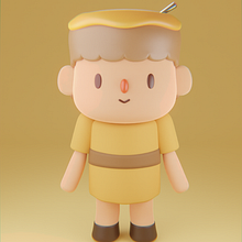 My project in Kawaii Character Creation in 3D with Blender  course. Projekt z dziedziny Trad, c, jna ilustracja, Projektowanie postaci, Ilustracja c, frowa,  Modelowanie 3D i Manga użytkownika Lord Mark Espina - 04.02.2022