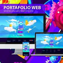 WEB CREATIVE PORTAFOLIO BY Oscar Creativo. Een project van  Ontwerp, Traditionele illustratie, Webdesign,  Webdevelopment, HTML, CSS,  Reclame, Motion Graphics, Programmeren, UX / UI, 3D, Animatie,  Art direction, Digitale illustratie y Digitaal ontwerp van Oscar Creativo - 07.02.2022
